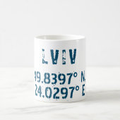 Mug Lviv Ukraine Latitude & Longitude désistée (Centre)