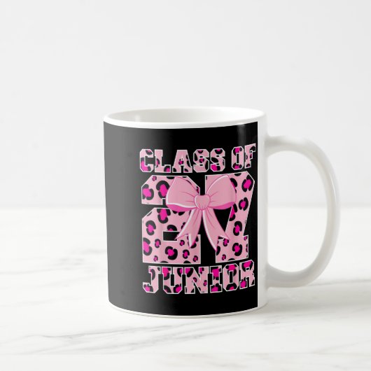 Mug Lycéenne junior léopard rose bow girly haute de la (Droite)