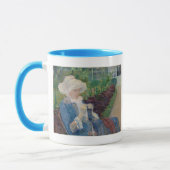 Mug Lydia faisant du crochet dans le jardin à marneux (Gauche)