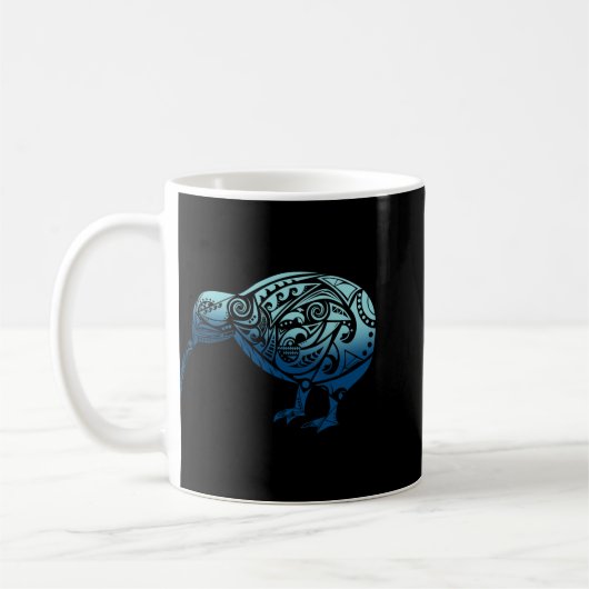 Mug Lynesia Maori Kiwi Bird Ocean Blue New Zealand (Gauche)