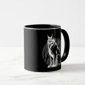 Mug Lynx noir et blanc (Devant droit)