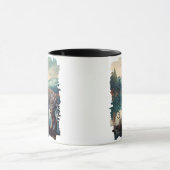 Mug Lynx roux dans une forêt embrumée (Centre)