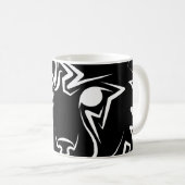 Mug Lynx tribale noire et blanche (Devant droit)