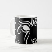 Mug Lynx tribale noire et blanche (Devant gauche)