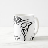 Mug Lynx tribale noire et blanche (Devant droit)