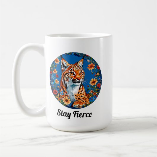 Mug Lynx Wild Animal Fierce Wildlife Nature Design (Gauche)