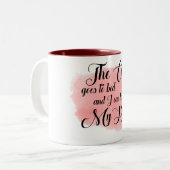 Mug lyrique d'aquarelle "La ville va au lit" (Devant gauche)