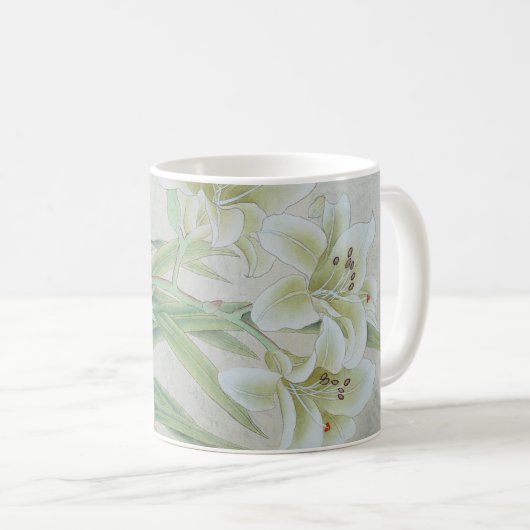 Mug Lys blancs (Devant droit)