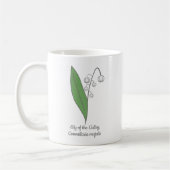 Mug Lys botanique de la Fleur de Vallée Pastel (Gauche)