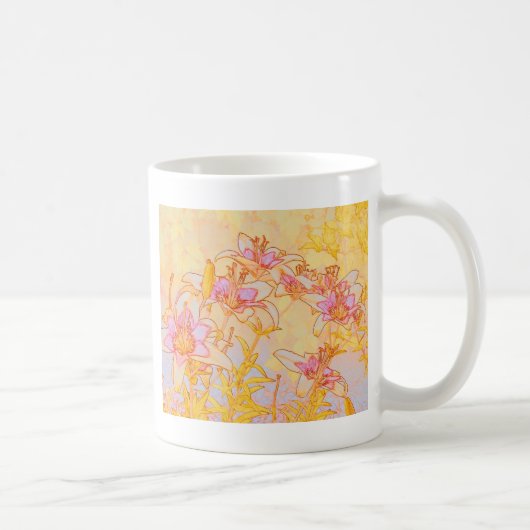 Mug Lys d'automne - Aquarelle numérique (Droite)
