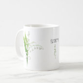 Mug Lys de la vallée mai Fleur de naissance Céramique (Devant gauche)