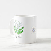 Mug Lys de la vallée mai Fleur de naissance mignonne F (Devant gauche)