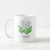 Mug Lys de la vallée mai Fleur de naissance mignonne F (Gauche)