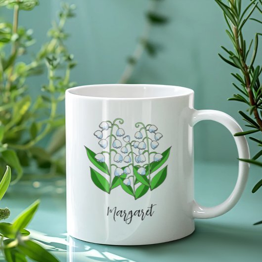 Mug Lys de la vallée mai Fleur de naissance mignonne F