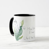 Mug Lys de la vallée mai Mois de naissance Fleur (Devant gauche)