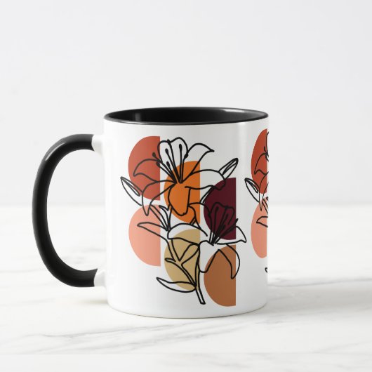 Mug Lys de tigre avec palette de couleurs (Gauche)