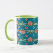 Mug Lys d'eau rose et libellules sur le bleu (Gauche)