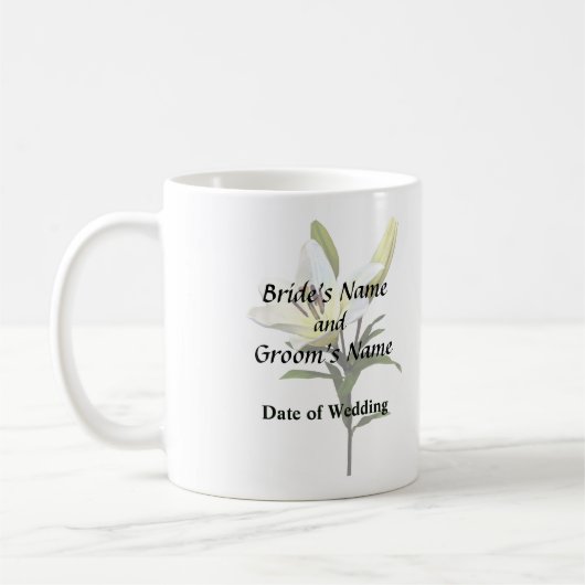 Mug Lys Jaune Pâle et Boutons (Gauche)