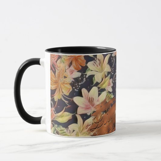 Mug Lys Orange, Jaune, Blanc (Gauche)