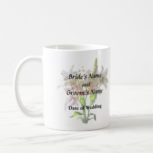 Mug Lys rose pâle rétroéclairés (Gauche)