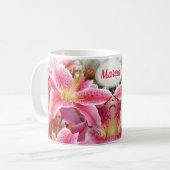 Mug Lys Stargazer Pretty Rose Personnalisés (Devant gauche)