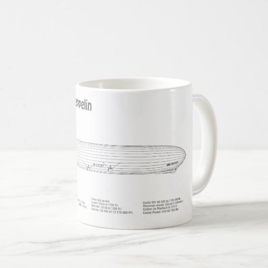 Mug LZ 127 Graf Zeppelin - Plan directeur des navires (Devant droit)