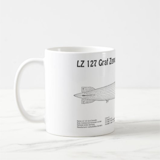 Mug LZ 127 Graf Zeppelin - Plan directeur des navires  (Gauche)