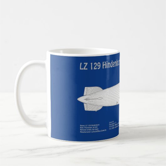 Mug LZ 129 Hindenburg - Plan directeur des avions ABD (Gauche)