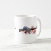 Mug M16 Rifle avec drapeau américain (Devant droit)