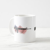Mug M16 Rifle avec drapeau américain (Devant gauche)