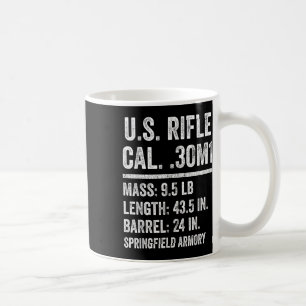 Mug M1 Garand Rifle Funny 2ème guerre mondiale Vet Wor