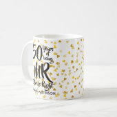 Mug M. Always Right Fun 50e anniversaire Coeurs d'or (Devant gauche)