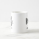 Mug M. avec nom Script moderne Personnalisé (Centre)