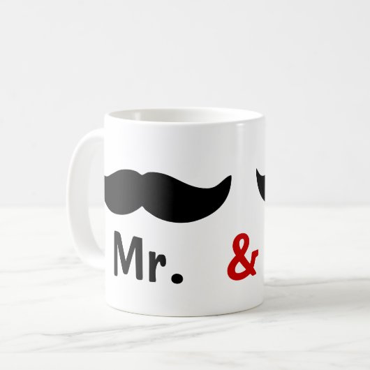 Mug M. Et M. Mustache Mariage gay (Devant gauche)