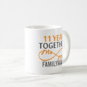 Mug M. et Mme 11th Anniversary (Devant droit)
