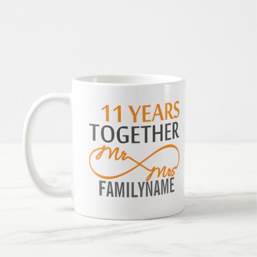 Mug M. et Mme 11th Anniversary (Gauche)