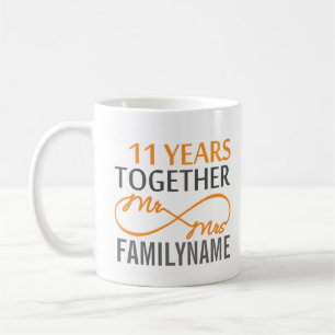 Mug M. et Mme 11th Anniversary