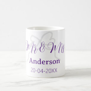 Mug M. et Mme ajoutent le nom de famille date année ma