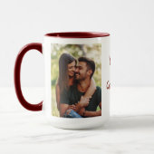 Mug M. et Mme Brosse Script Typographie Photo Cadeau (Gauche)