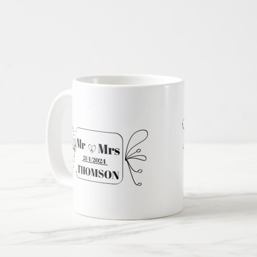 Mug m. et mme monogram (Devant gauche)