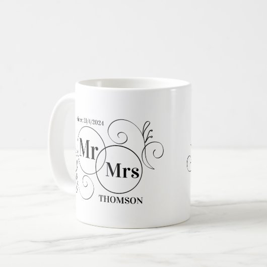 Mug m. et mme monogram (Devant gauche)