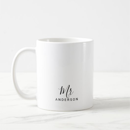 Mug M. et Mme. | Script moderne personnalisé (Gauche)