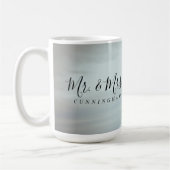 Mug M. et Mme Script Monogram Photo Mariage (Gauche)