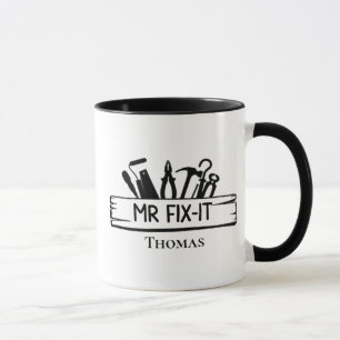 Mug M. Fix It Wood Sign Tools Nom