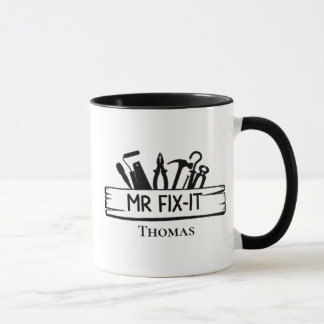 Mug M. Fix It Wood Sign Tools Nom
