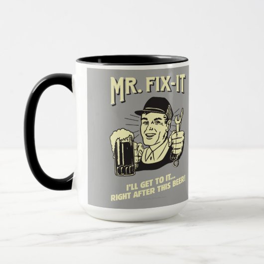 Mug M. Fixit : Après cette bière (Gauche)
