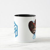 Mug M Géométrique Abstrait Bleu (Centre)