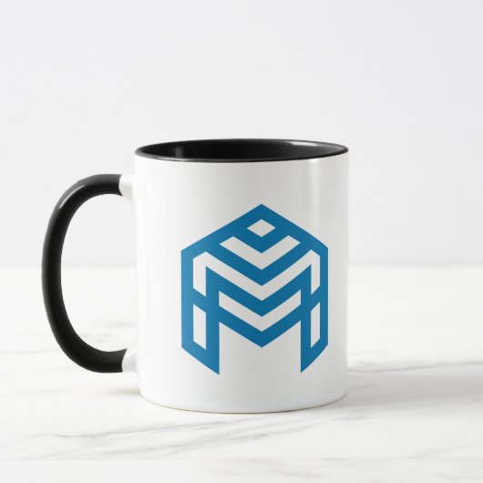 Mug M Géométrique Abstrait Bleu (Gauche)