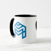 Mug M Géométrique Abstrait Bleu (Devant gauche)