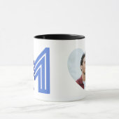 Mug M Géométrique Abstrait Bleu (Centre)